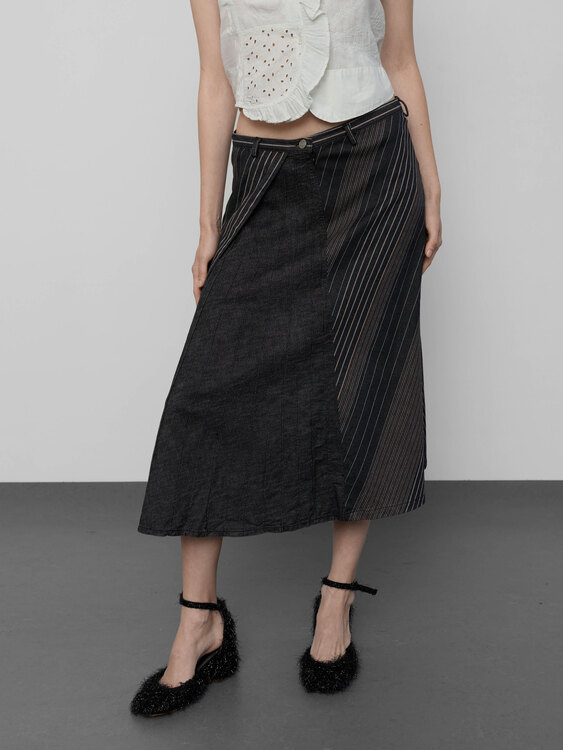 Michiko Koshino Panelled Skirt 