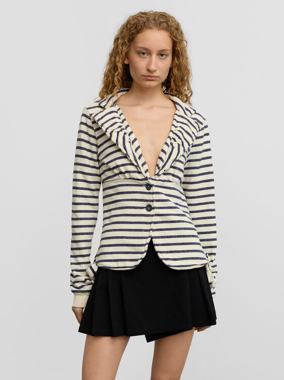 Fornarina Striped Jersey Blazer 