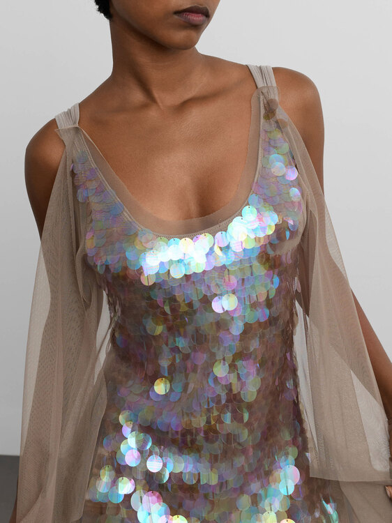 Mesh Sequin Dress 