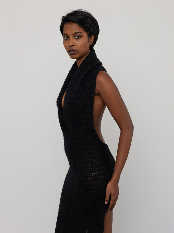 Fornarina Knitted Backless Dress 