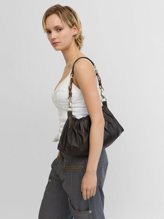 Brown Leather Handbag 