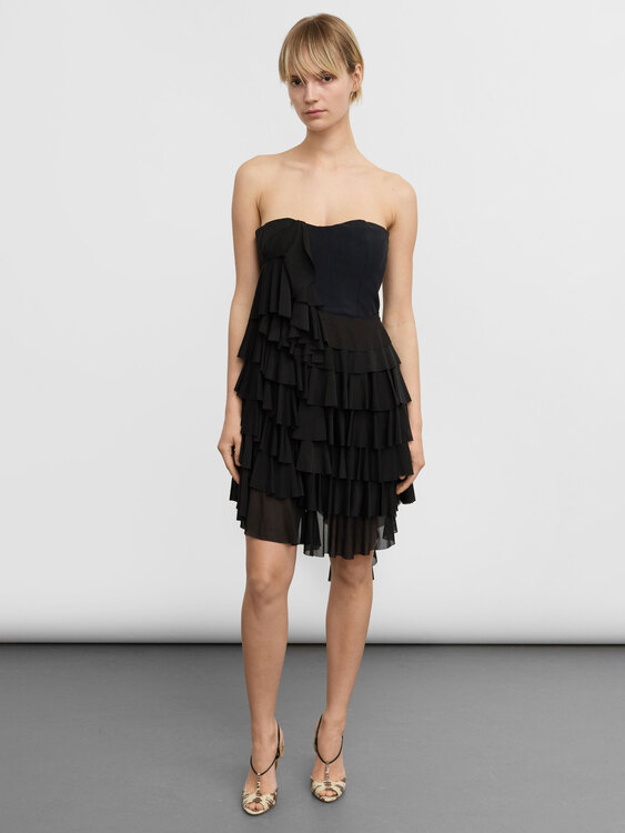 Acne Ruffled Corset Dress 