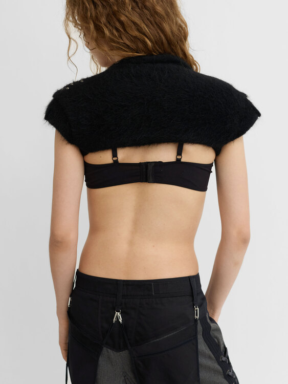 Black Wool Shrug 