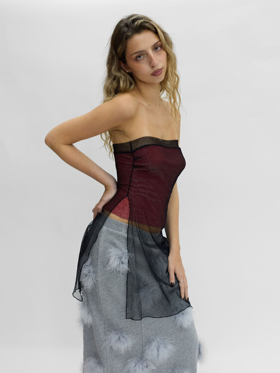 Pinko Sparkly Bandeau Top 