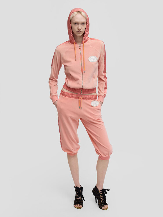 Dolce & Gabbana Pink Velvet Tracksuit 