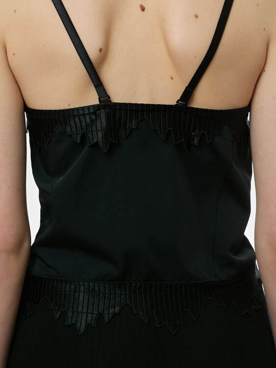 Satin Lace-Up Bustier 