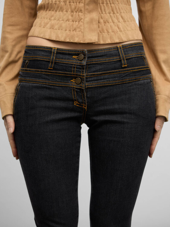 Antonio Berardi Double Waist Jeans 