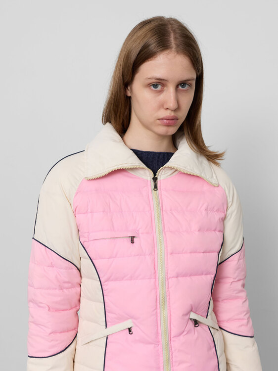 Pink Moto Puffer Jacket 