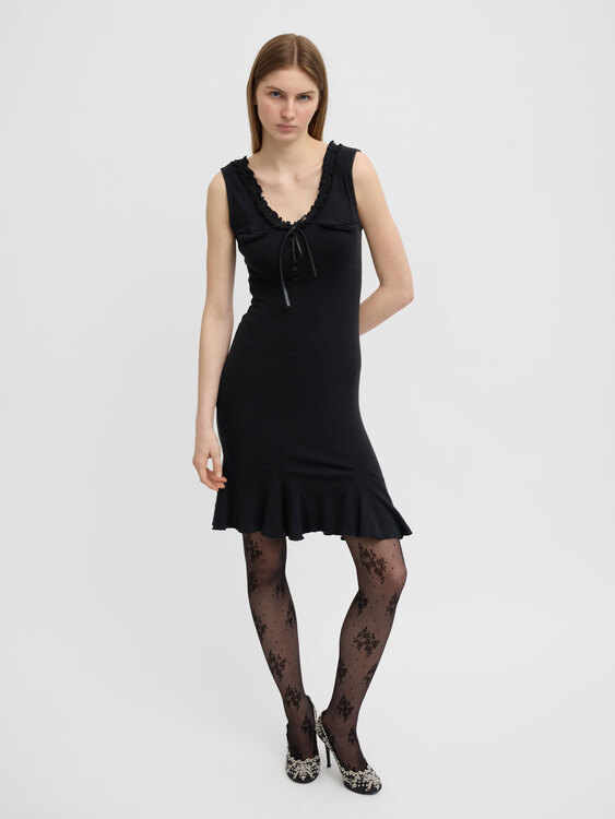 Black Stretchy Mini Dress 