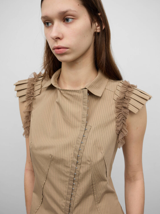 Plein Sud Pinstripe Vest 