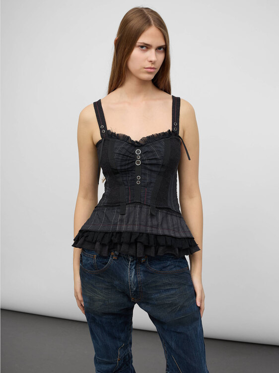 Grey Deconstructed Bustier 