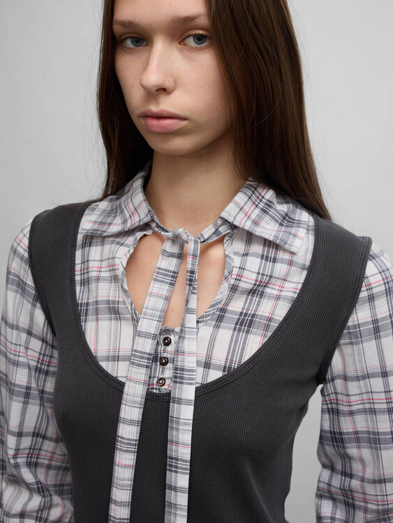 Cop Copine Integrated Vest Shirt 