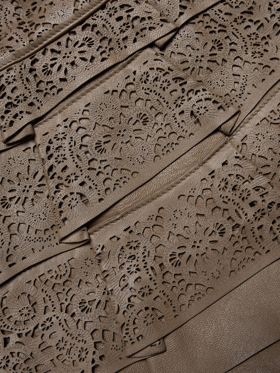 Blumarine Taupe Leather Handbag 