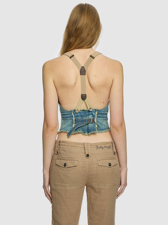 Light Blue Denim Bustier 