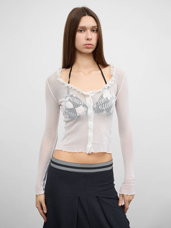 Morgan De Toi Mesh Cardigan 