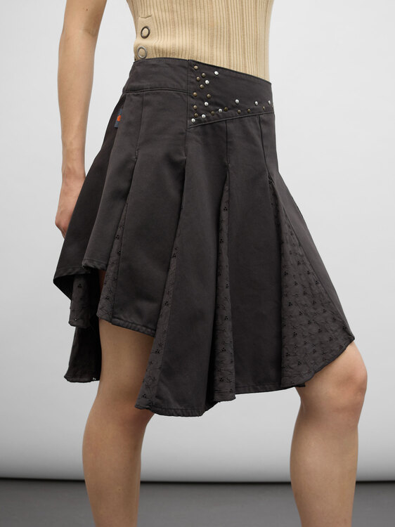 Michiko Koshino Pleated Midi Skirt 