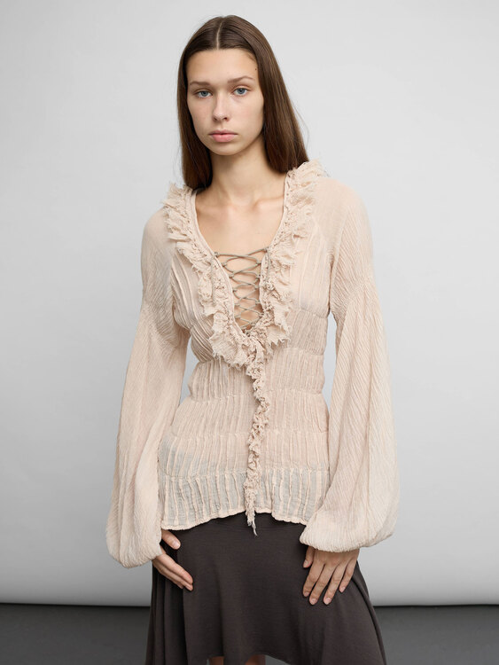 Michiko Koshino Gathered Blouse 