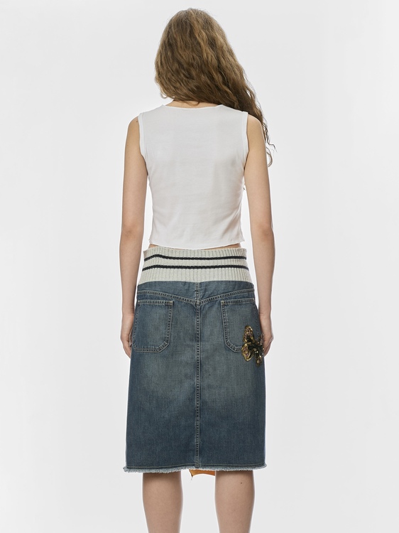 Nolita Patchwork Midi Skirt 