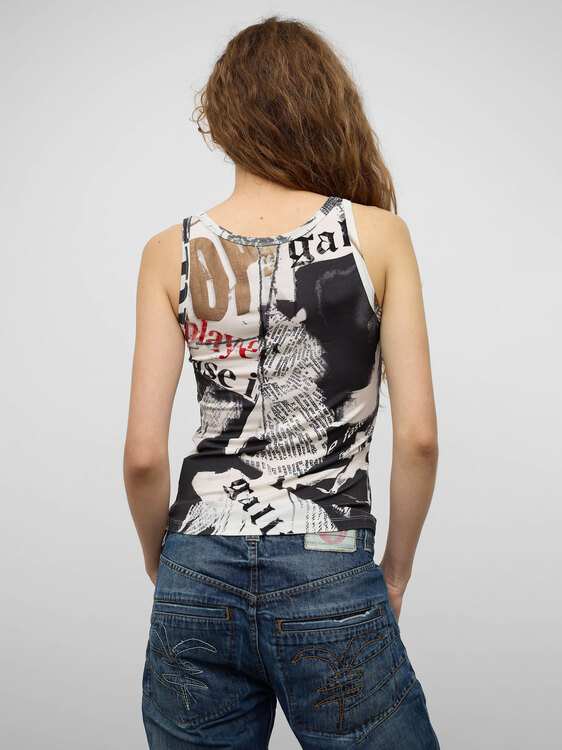 Galliano Graphic Print Top 
