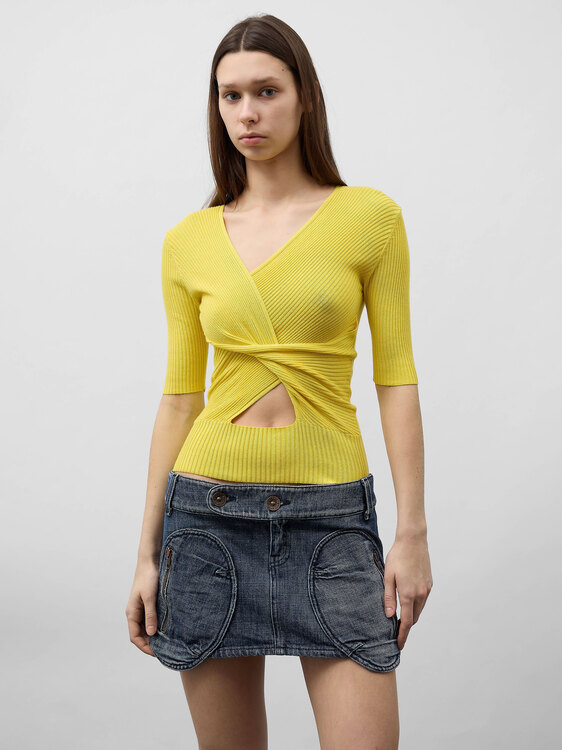 Miss Sixty Yellow Deconstructed Top 