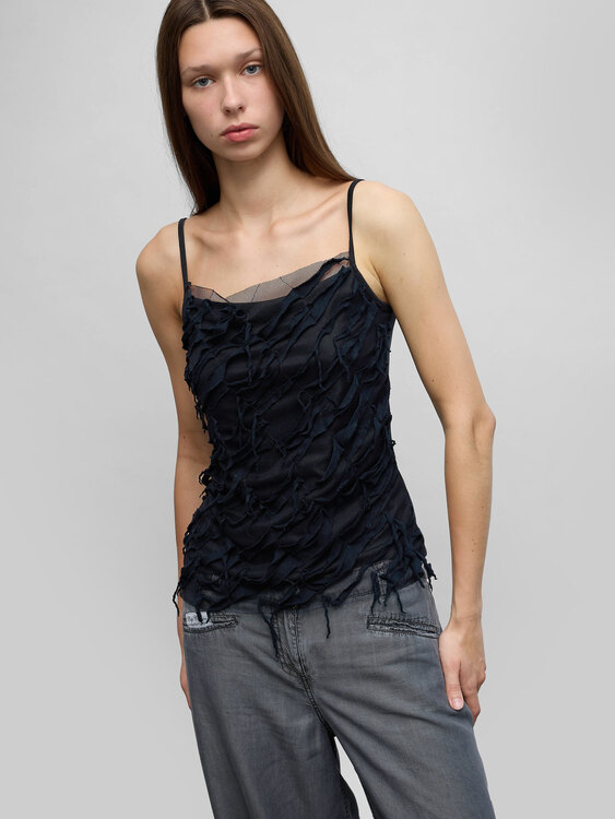 Distressed Effect Camisole Top 
