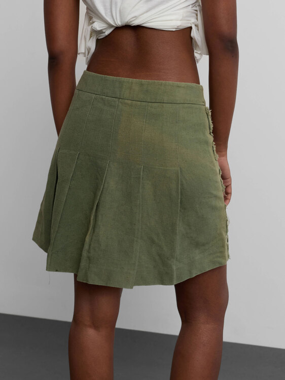 Fake London Canvas Mini Skirt 
