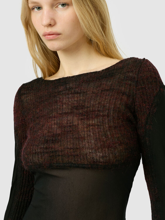 Knit And Mesh Jumper 