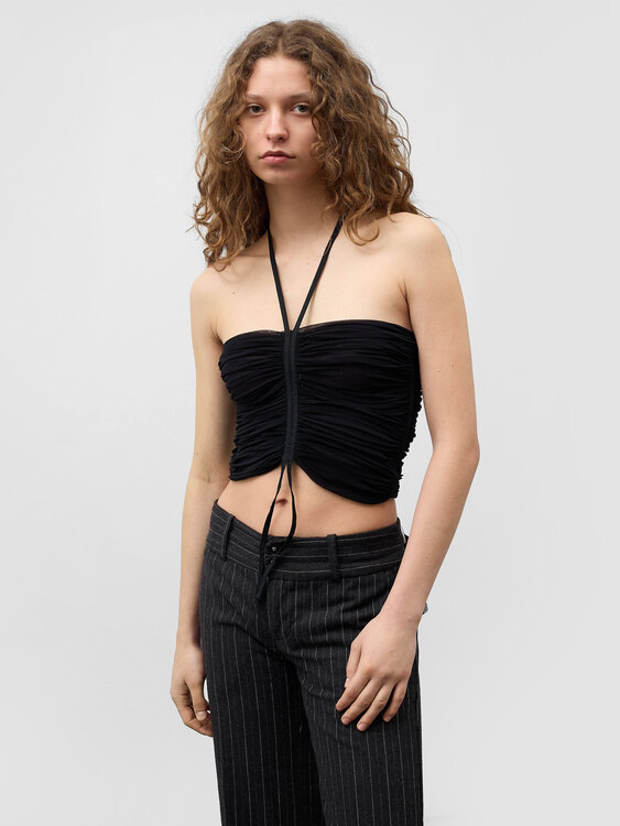 Plein Sud Gathered Mesh Top 