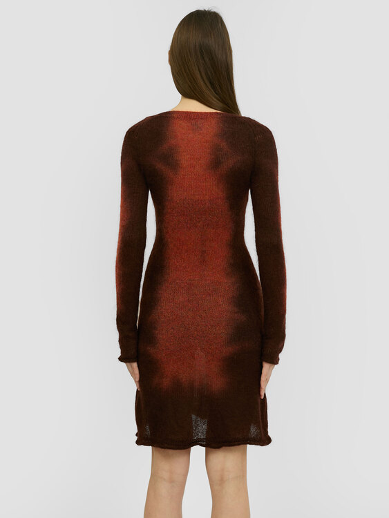 Brown And Orange Mohair Dress 