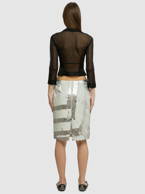 Plein Sud Black Mesh Blazer 