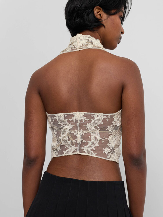 Plein Sud Lace Halter Top 