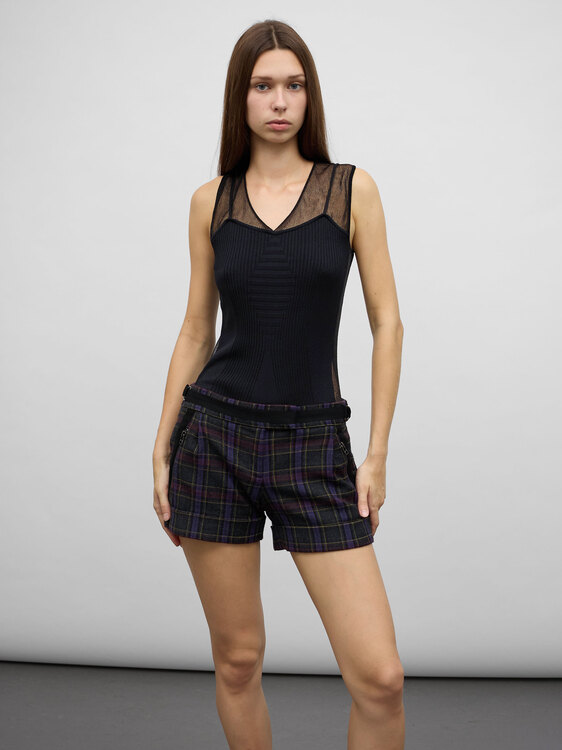 L.A.M.B. Tartan Shorts 