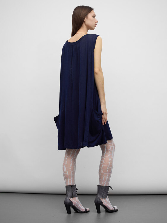Zucca Navy Blue Midi Dress 