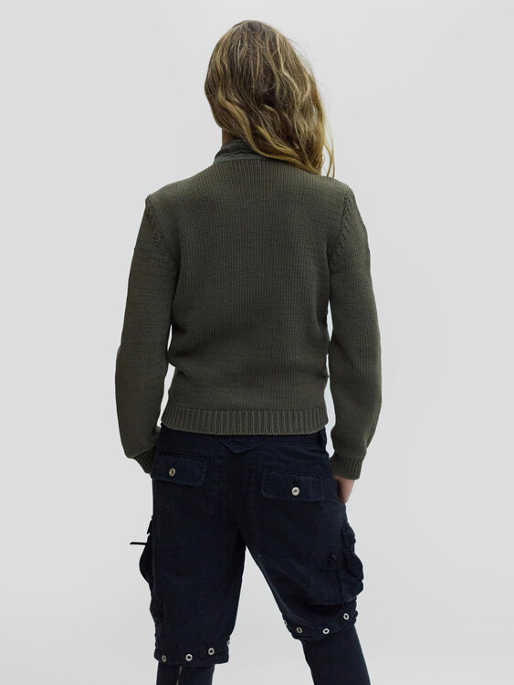 Khaki Knit Jacket 