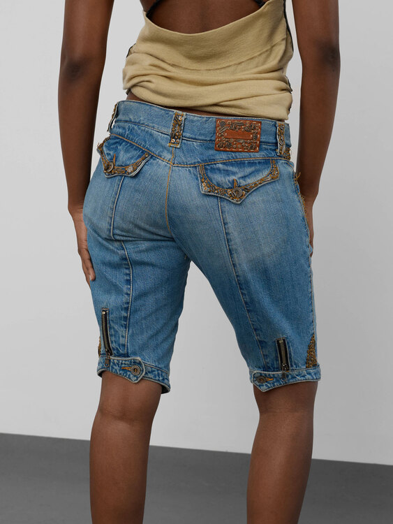 Ermanno Scervino Blue Denim Shorts 