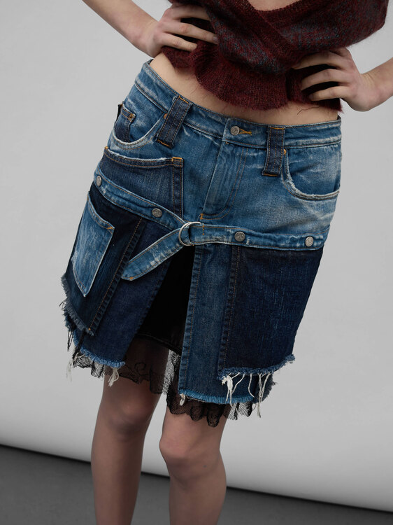 Michiko Koshino Denim Skirt 