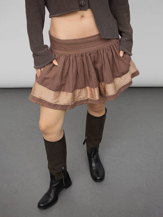 Michiko Koshino Pleated Mini Skirt 