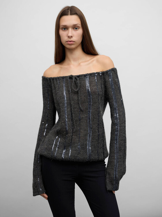 Plein Sud Off-Shoulder Jumper 