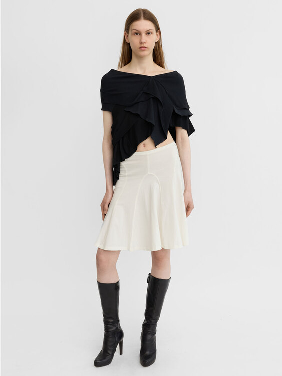 Asymmetrical Layered Cropped Top 