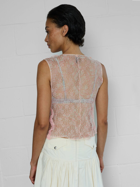 Ruffled Details Lace Top 