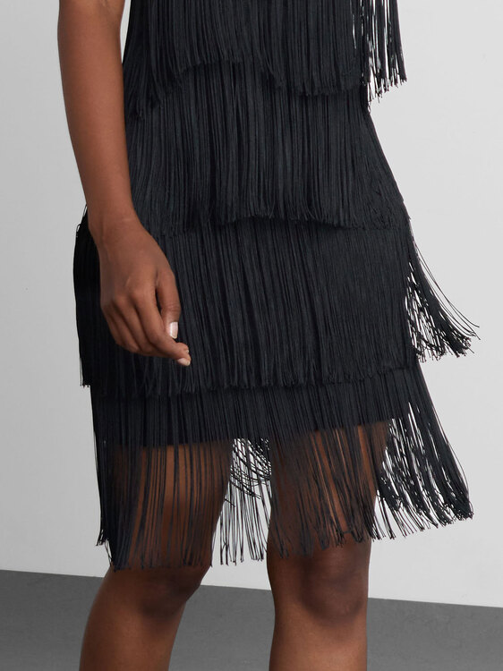 Patrizia Pepe Fringed Mini Dress 