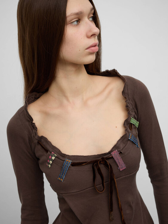 Miss Sixty Scoop Neck Blouse 