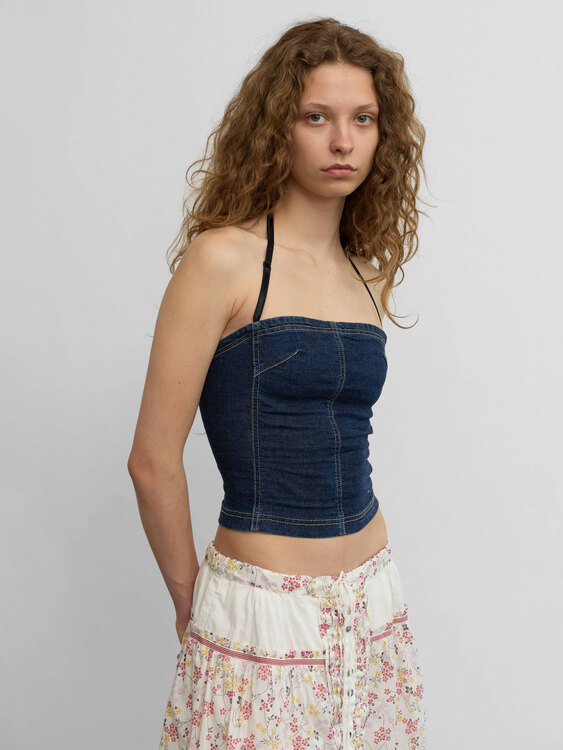 Plein Sud Denim Bustier 