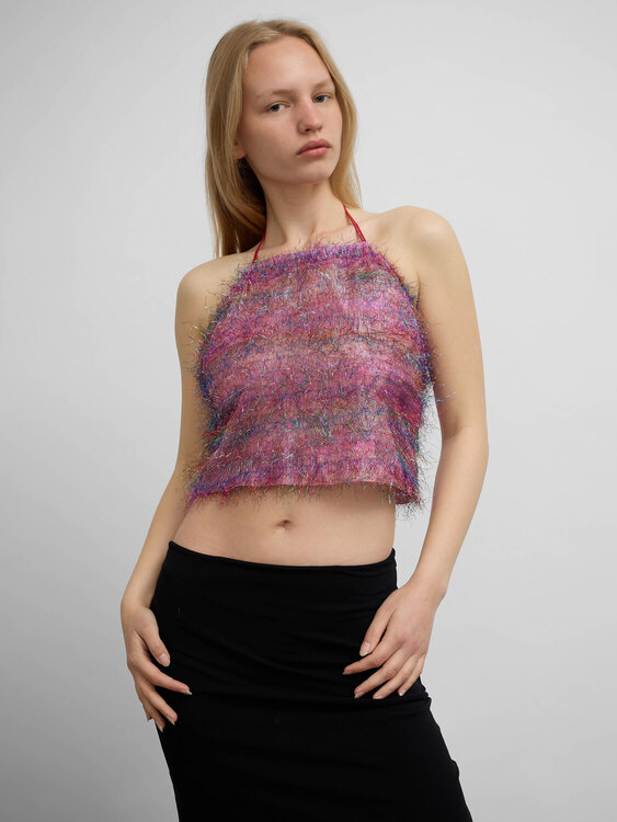 Miss Sixty Glittery Halter Top 