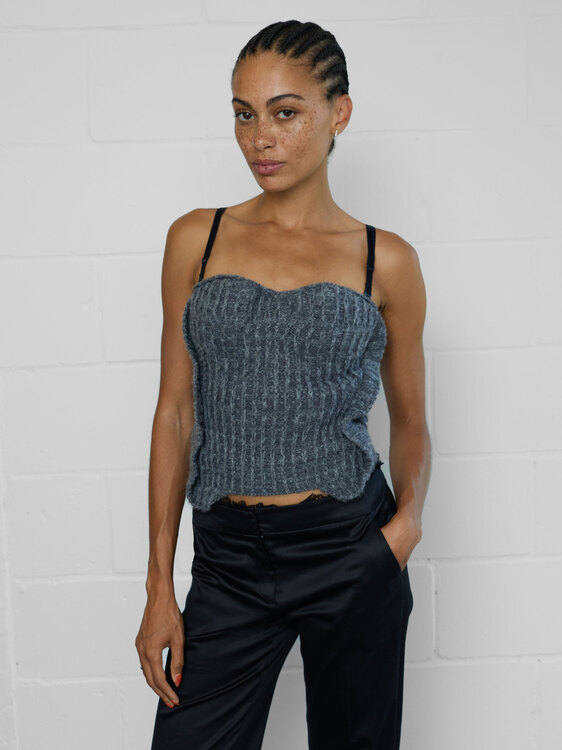 Sisley Knitted Bustier Top 