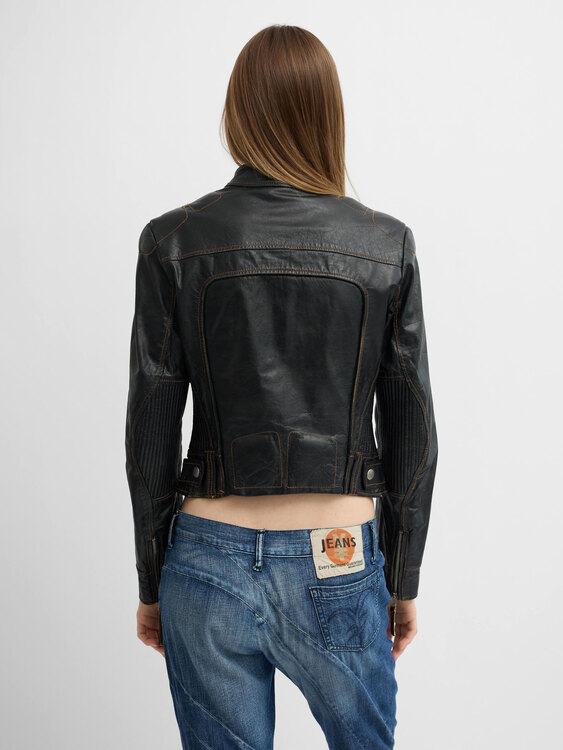 Miss Sixty Leather Biker Jacket 