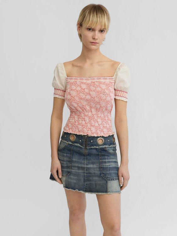 Cultura Milkmaid Top 