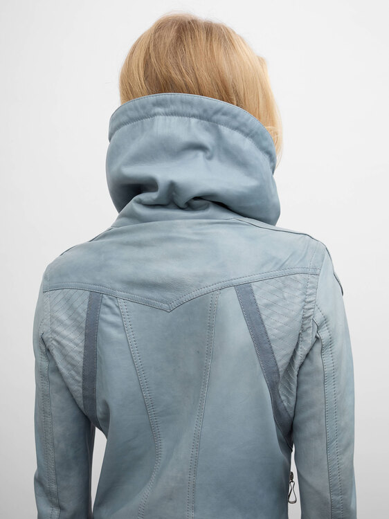 Diesel Turquoise Leather Jacket 