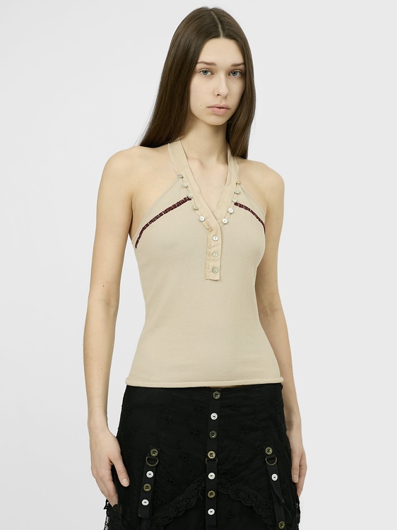 Knitted Halter Vest 