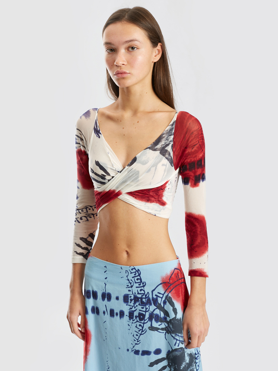 E-Play Mesh Crop Top 